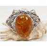 Bransoletka srebrna z bursztynem, handmade 540-53