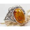 Bransoletka srebrna z bursztynem, handmade 540-53