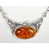 Naszyjnik Srebro z Bursztynem, handmade 760-14