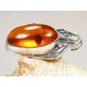 410-325 Broszka Srebro z Bursztynem -HAND MADE-