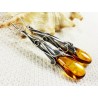 207-41 Kolczyki Srebro z Bursztynem -HAND MADE-