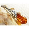 Wisiorek srebrny z bursztynem, handmade 620-309