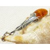 Wisiorek srebrny z bursztynem, handmade 620-313