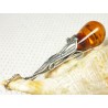 Wisiorek srebrny z bursztynem, handmade 620-502