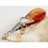 620-907 Wisiorek Srebro z Bursztynem -HAND MADE-