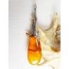 Wisiorek srebrny z bursztynem, handmade 620-923