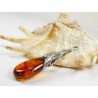 730-26 Naszyjnik Srebro z Bursztynem -HAND MADE-