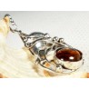 Wisiorek srebrny z bursztynem, handmade 605-4