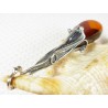 Wisiorek srebrny z bursztynem, handmade 611-40