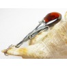 Wisiorek srebrny z bursztynem, handmade 611-41