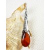 Wisiorek srebrny z bursztynem, handmade 611-45