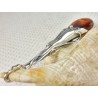 Wisiorek srebrny z bursztynem, handmade 611-53