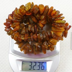 7910-58 Naszyjnik Bursztyn Bałtycki nieoszlifowany