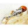 Wisiorek srebrny z bursztynem, handmade 622-23