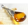Wisiorek srebrny z bursztynem, handmade 622-26