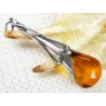Wisiorek srebrny z bursztynem, handmade 622-26