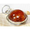 Wisiorek srebrny z bursztynem, handmade 603-18