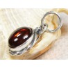 Wisiorek srebrny z bursztynem, handmade 613-6