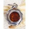 Wisiorek srebrny z bursztynem, handmade 613-11